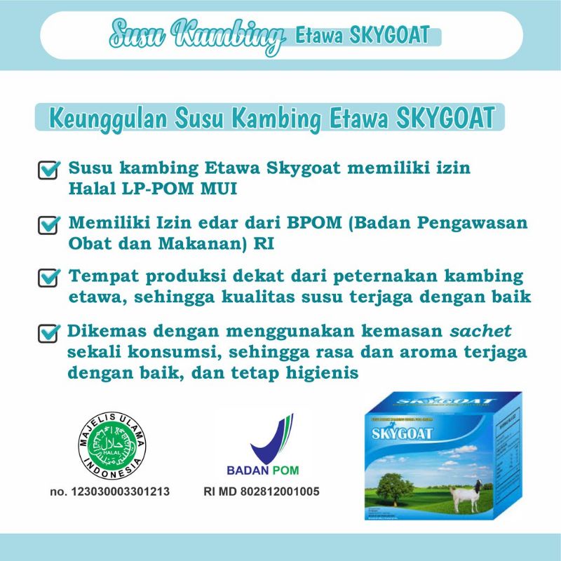 Super Goat Susu Kambing Etawa Supergoat -Skygoat isi 10 sacet