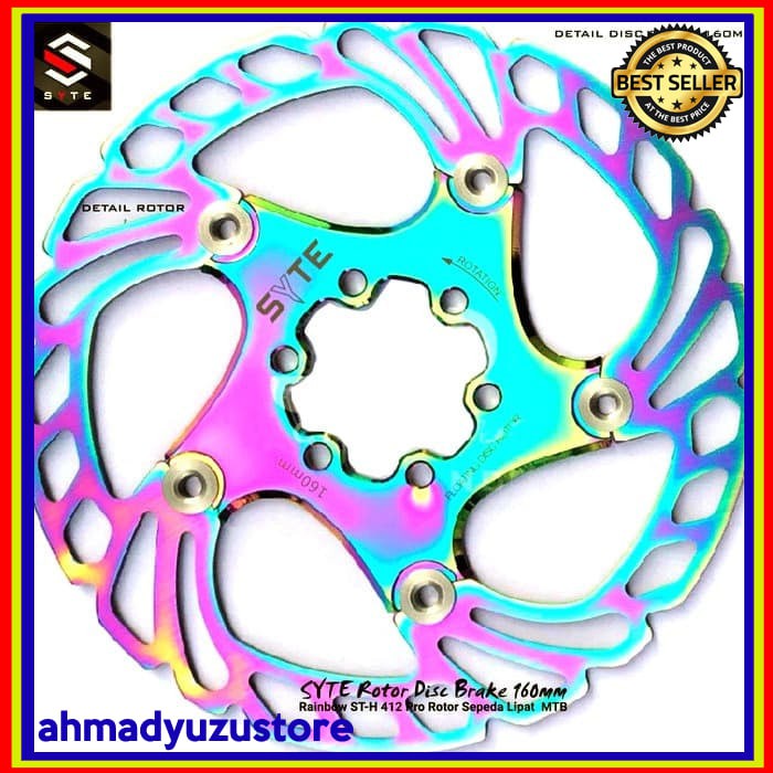 Rem Cakram Sepeda Lipat / Piringan Cakram Sepeda RAINBOW Merk SYTE