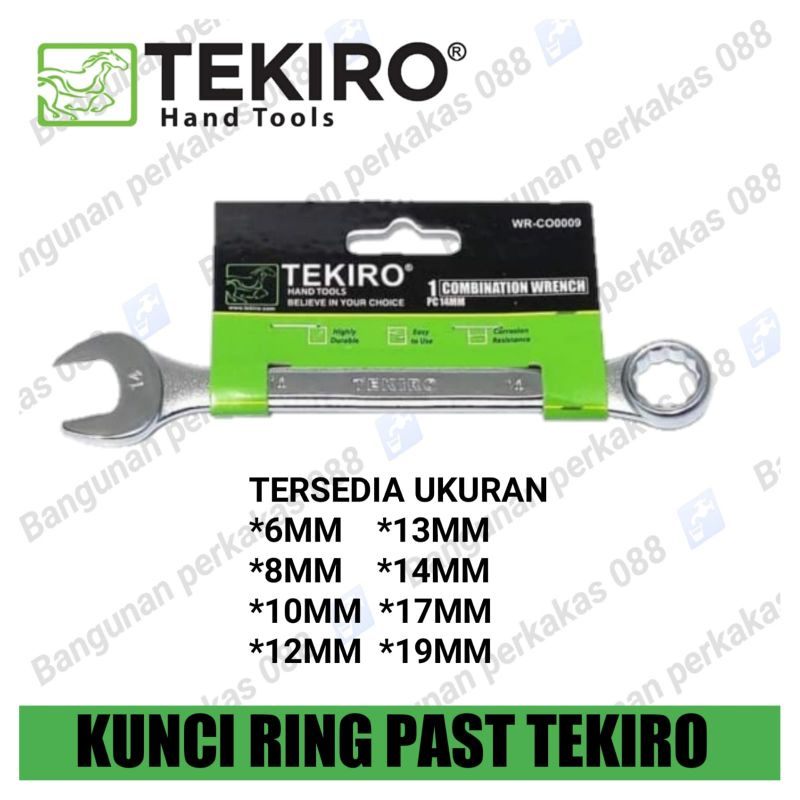 TEKIRO SATUAN Kunci Ring Pas 6 7 8 9 10 11 12 13 14 17 19 mm - Combination Wrench Set