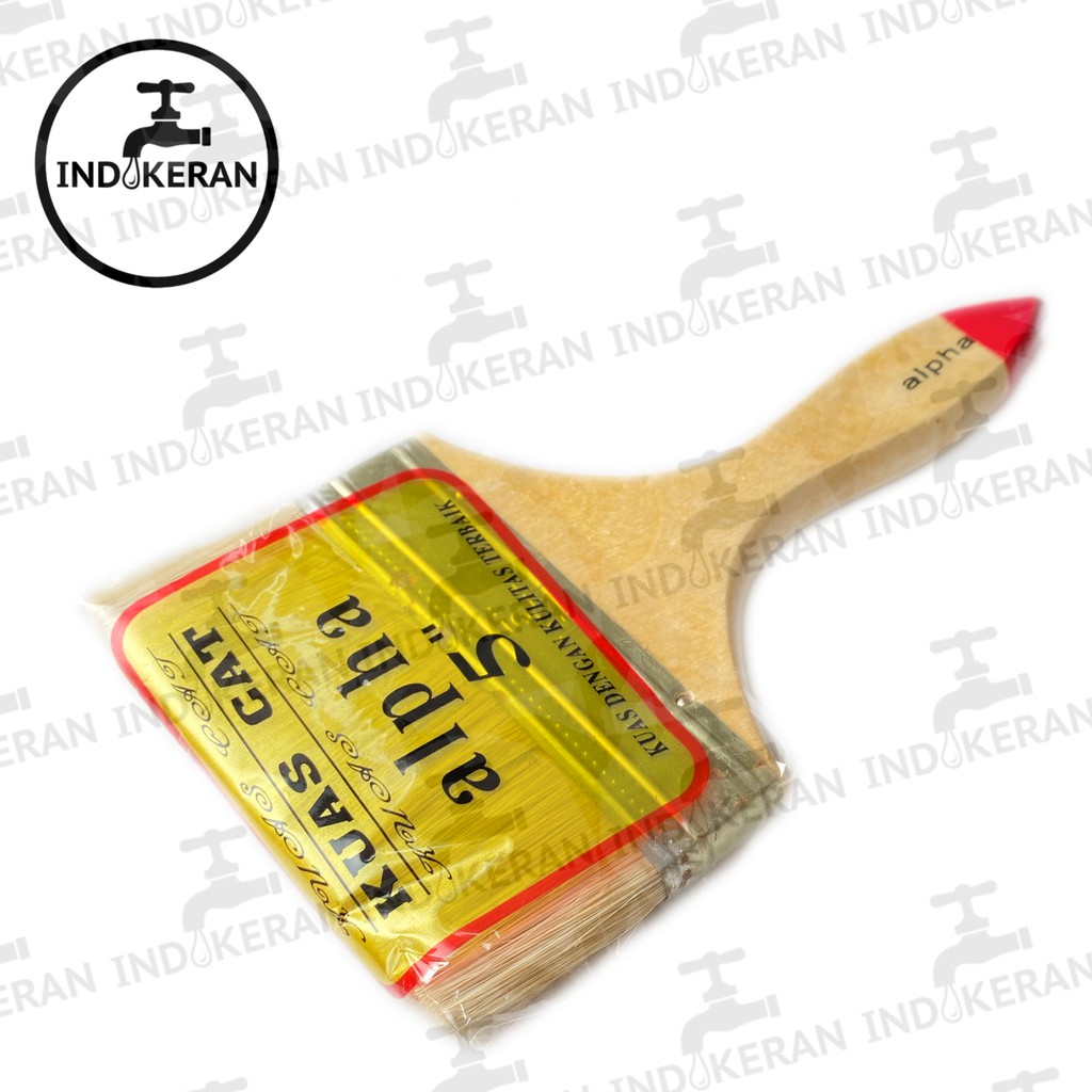 INDOKERAN - Kuas Cat Serbaguna Gagang Kayu - High Quality