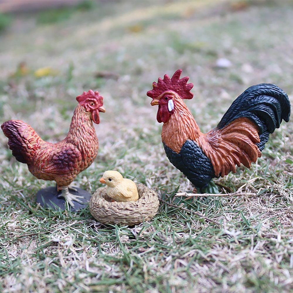 Mainan Edukasi Cognition Anak Ayam Nanas Model Keluarga Kotak Patung Unggas Ternak