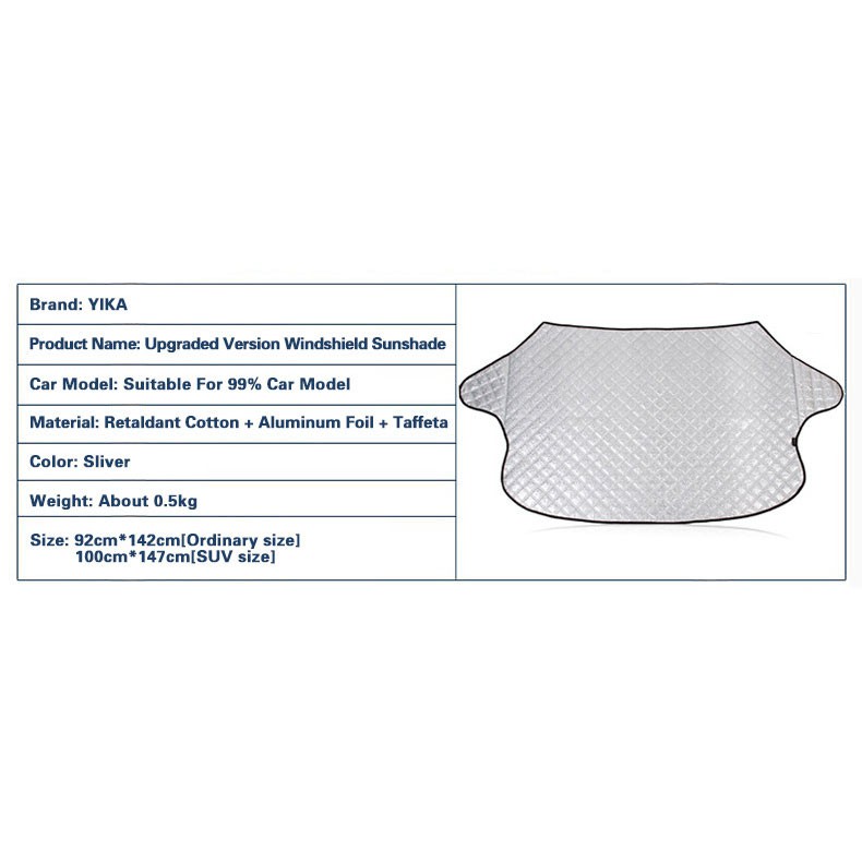 Sun Shade Pelindung UV Kaca Mobil 180 x 100 cm - GS-0004 - Silver