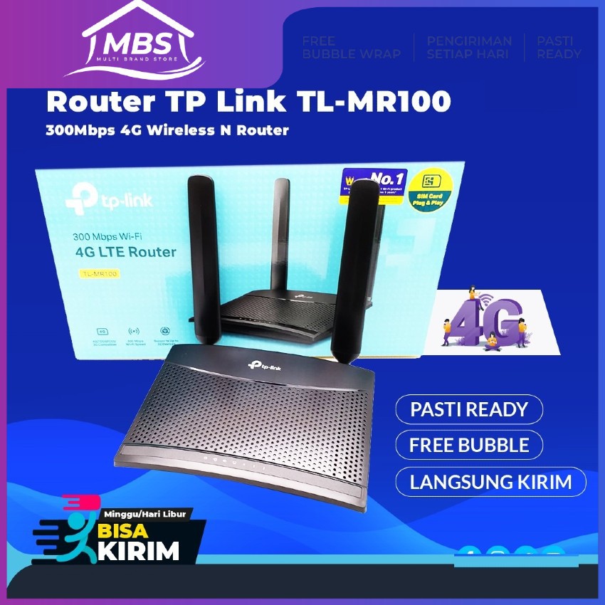 TPLINK TP-LINK TL-MR100 Wireless N 4G LTE Router WiFi 300Mbps Tp link mr100