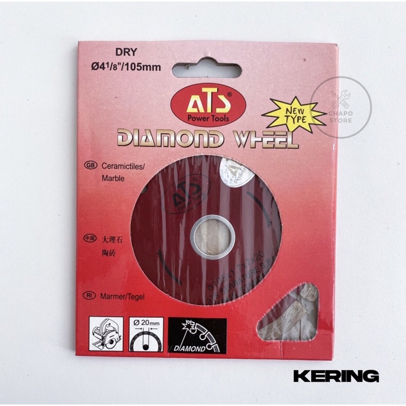 ATS diamond cutting wheel dry 4” inch mata gerinda potong keramik kering mata pisau potong keramik kering