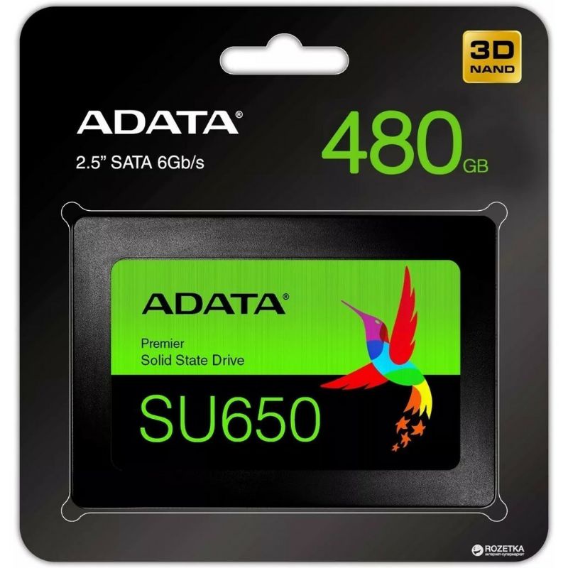 SSD ADATA 480GB SATA III - ADATA SSD SU650 480GB SATA III ( R/W Up to 520 / 450MB/s ) ASU650SS-480GT-R