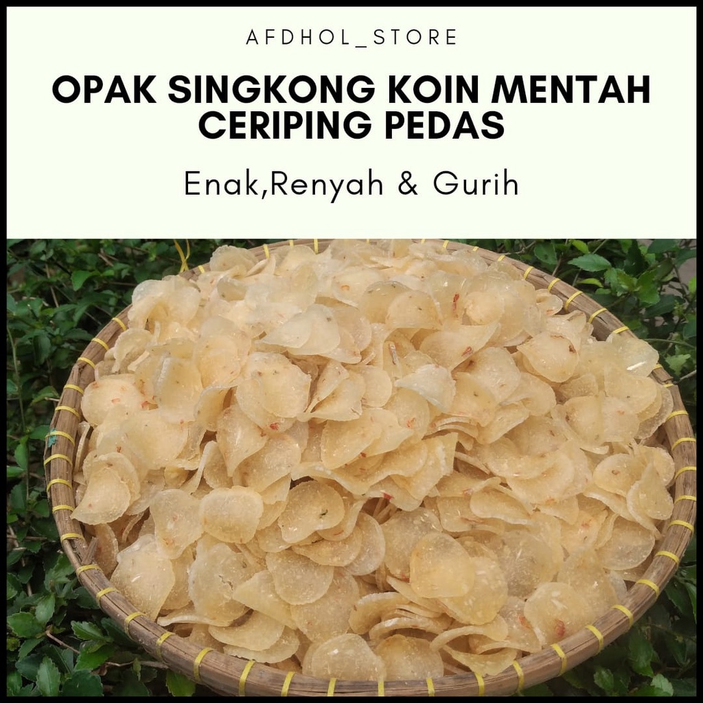 

opak singkong koin mentah ceriping pedas cap nuri