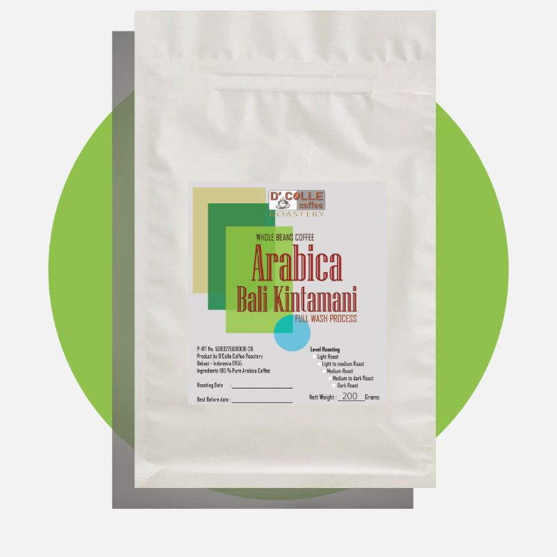 

D'Colle Coffee Kopi Arabica Bali Kintamani 200 gram Medium Roast | full wash