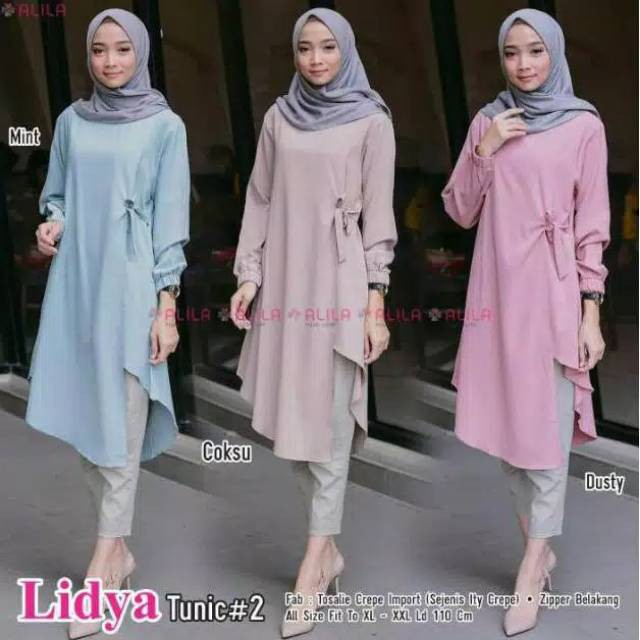 Tunik Dzuvia / Dzufia Kancing Hidup / Neda Tunik Remaja
