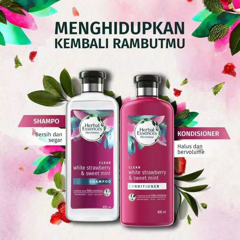 Paket Herbal Essences, 1 botol Shampoo &amp; 1 botol Conditioner 400ml