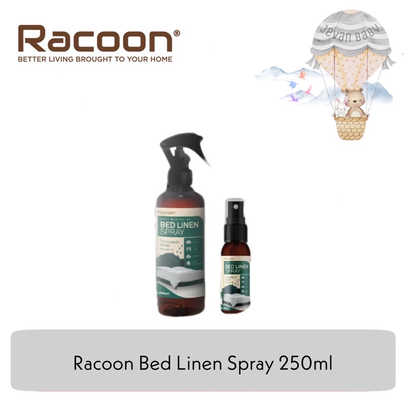 Jual Racoon Bed Linen Spray 250ml Anti Bacterial Tungau ( FREE 60ml