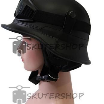 HOT Product Helm Retro Jadul Klasik Perang Dunia Nazi Jerman Hitam Polos Kacamata ⚡