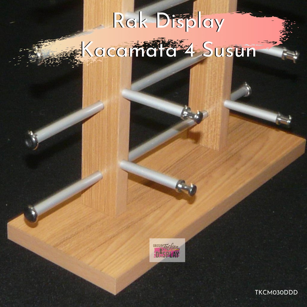 Rak Display Holder Kacamata Bahan Kayu Stand Tempat Pajangan Kacamata Home Dekor DIY(BH)