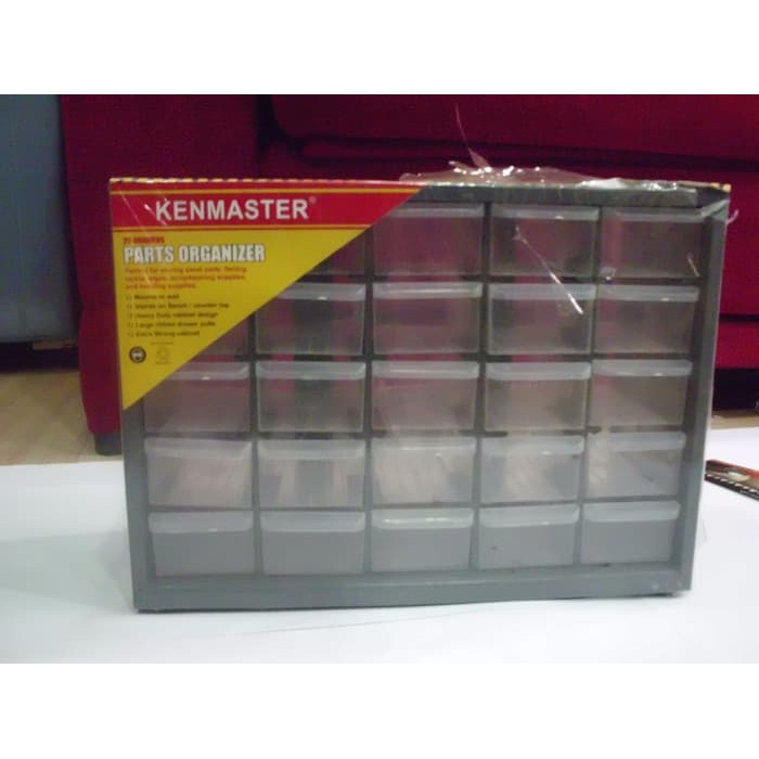 RAK KOMPONEN 25 slot / KOTAK SPARE PART / RAK SUSUN Kenmaster