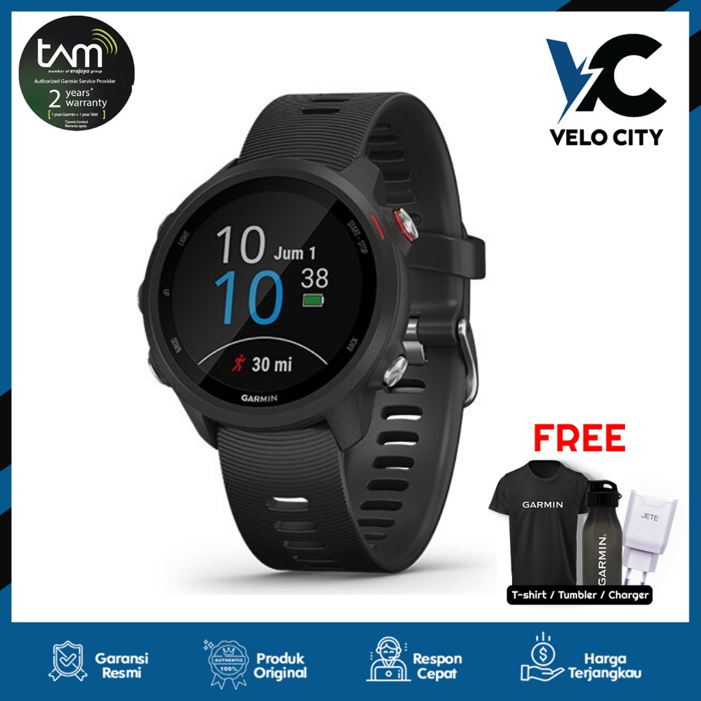 Garmin Forerunner 245 Music Black Garansi Resmi TAM 2 Tahun