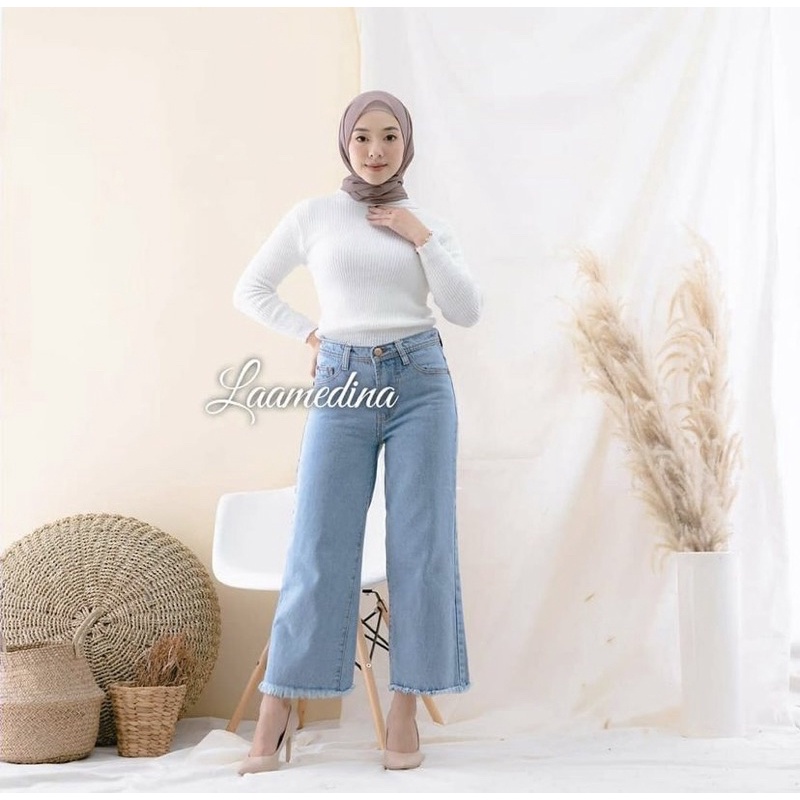 kulot jeans / jeans kulot murah / jeans kulot kekinian / celana kulot