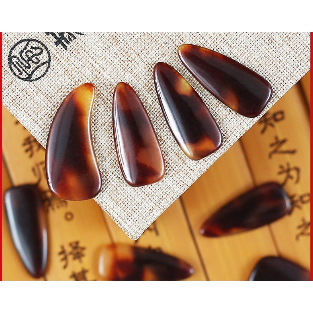 Kuku Guzheng 1 Set isi 8 Pcs Pick Jari Gu Zheng Pik