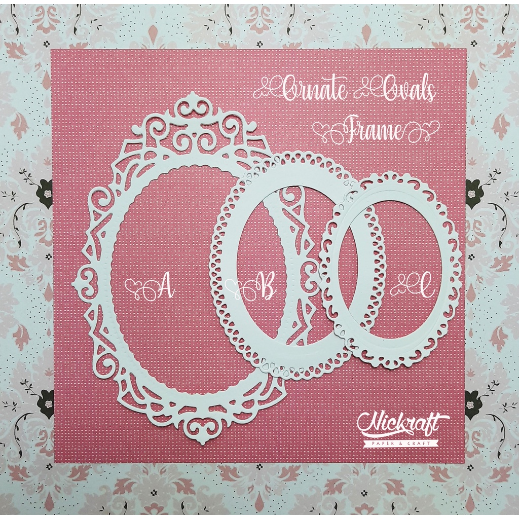 

ORNATE OVAL FRAME - Hiasan Scrapbook Journaling Label