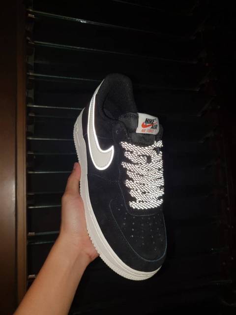 air force 1 black anthracite suede