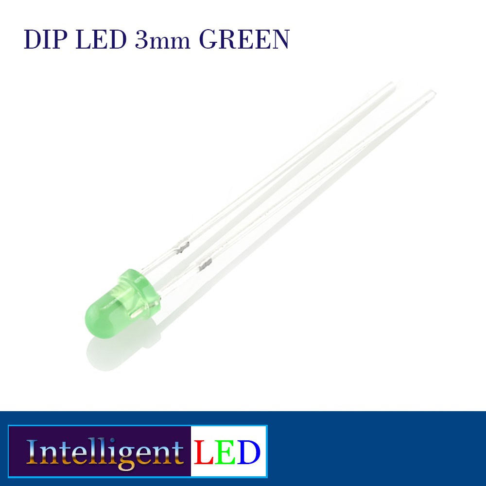 DIP LED 3mm GREEN