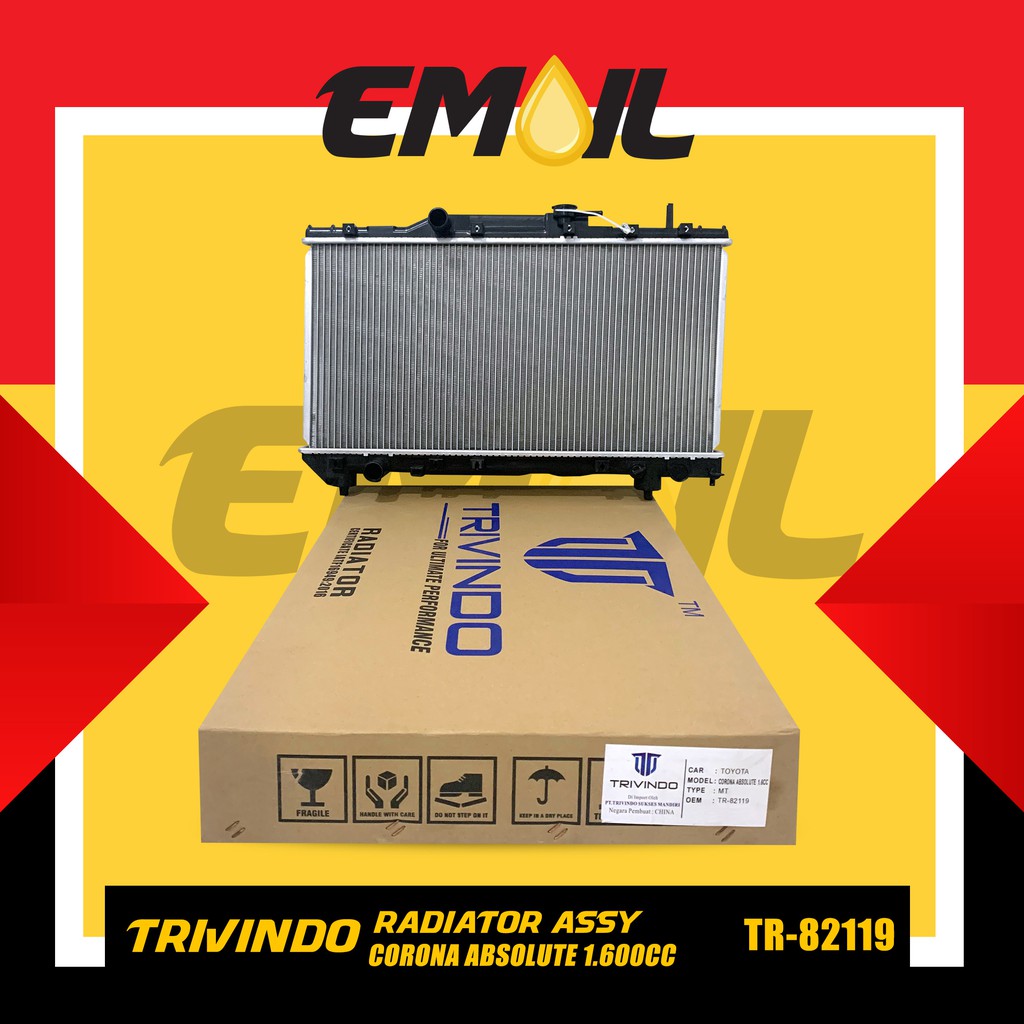 Radiator assy Corona Absolute 1.6CC MT MANUAL TR-82119 TRIVINDO