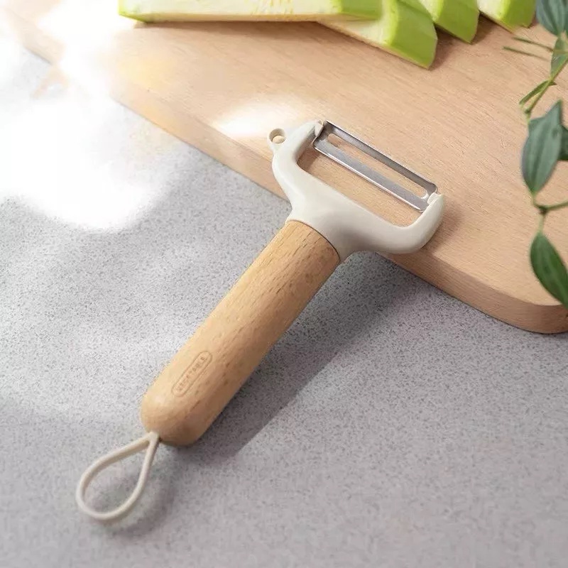 Wooden Portable Knife &amp; Peeler / Pisau Peeler Portabel Dengan Penutup