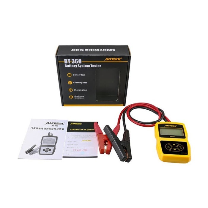 Cuci Gudang AUTOOL Tester Baterai Aki Mobil Motor 12V 2000CCA - BT360