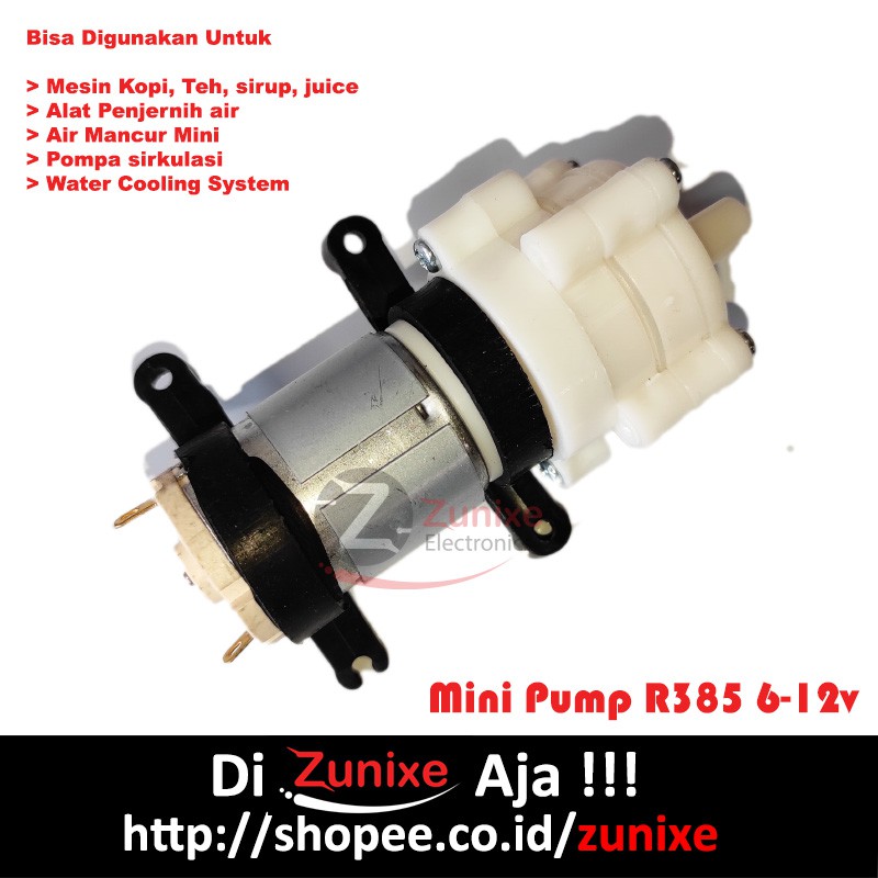 Pompa Air Food Grade Mesin Kopi Teh Sirup Aquarium Water Pump 12V R385