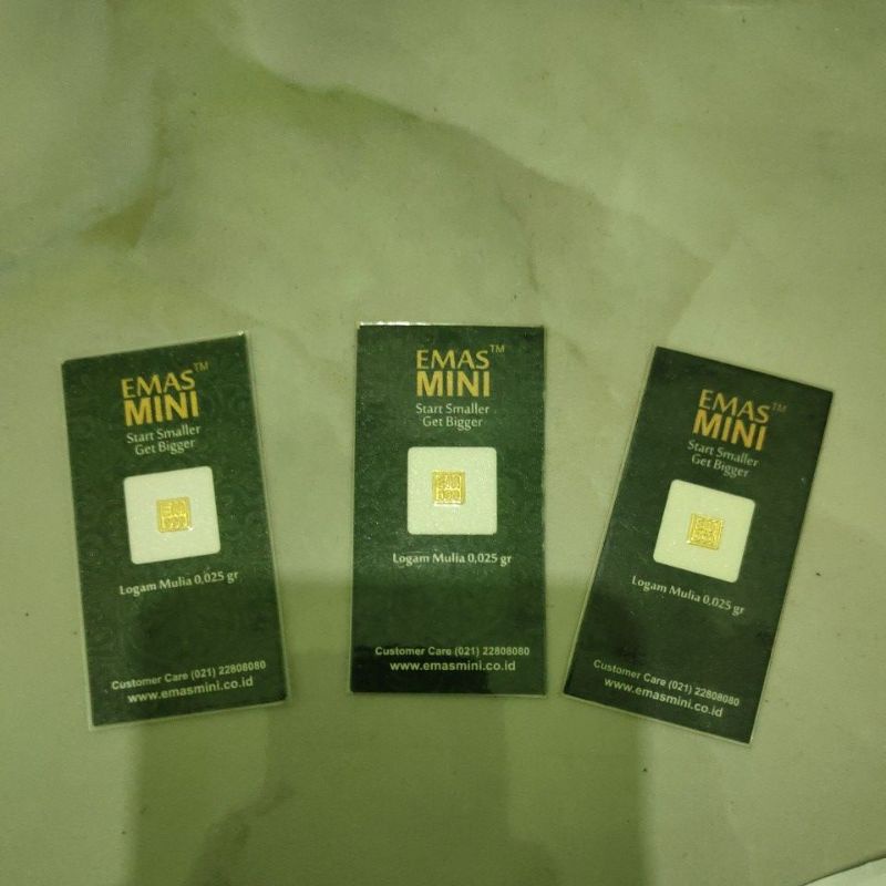 Logam Mulia Emas Mini 0.025gr