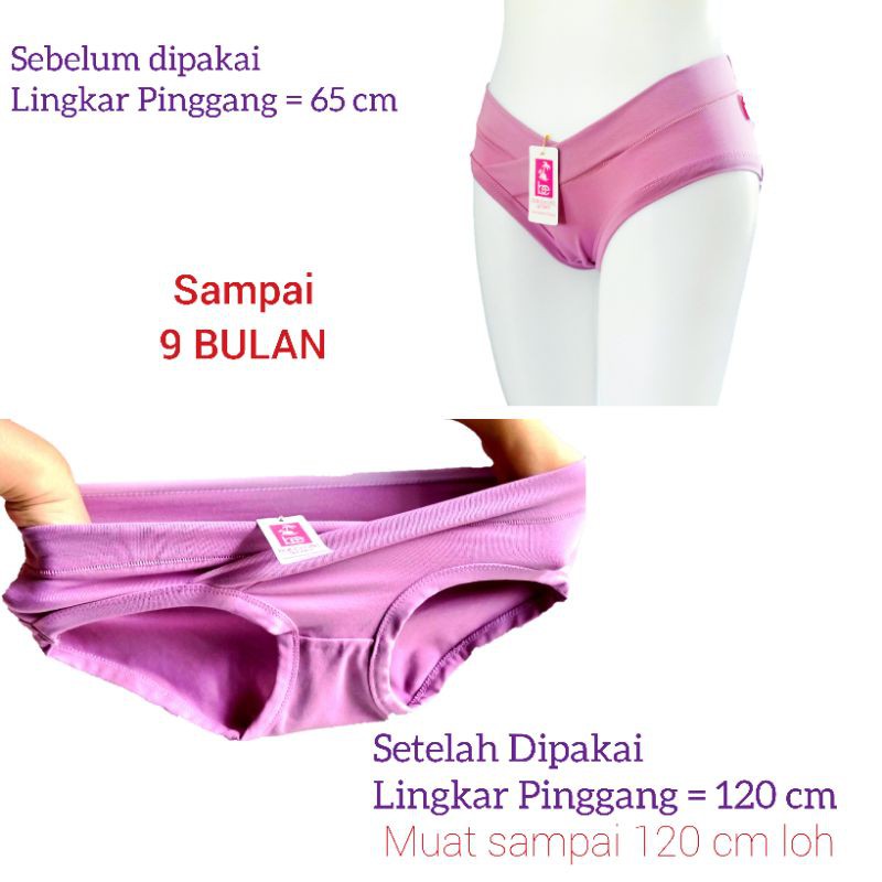 Celana Dalam Ibu Hamil - CD Bumil Muat Sampai 9 Bulan Underwear Big Size Maternity Pants - Termurah