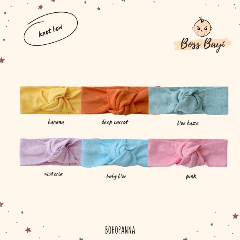 BOHOPANNA - Knot Bow (Bando/Bandana/Headband Bayi)