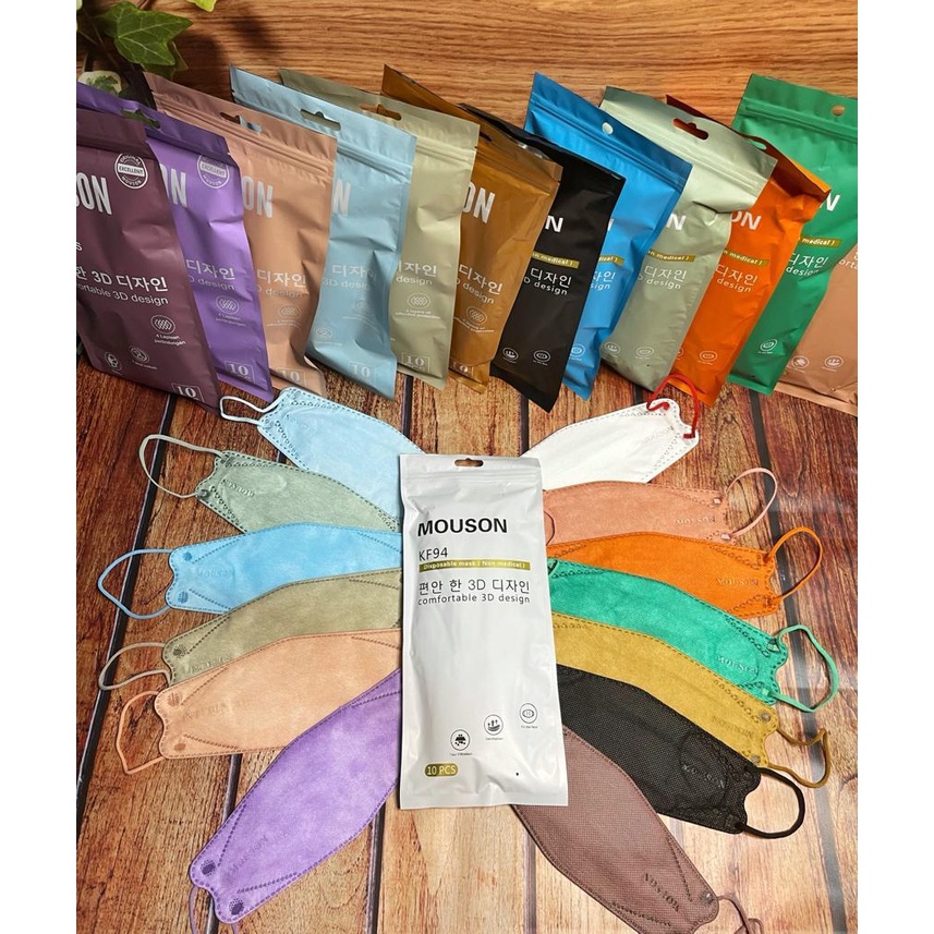 Jual Masker Korea Kf94 Mouson Kf94 Warna Isi 10pcs Murah Shopee