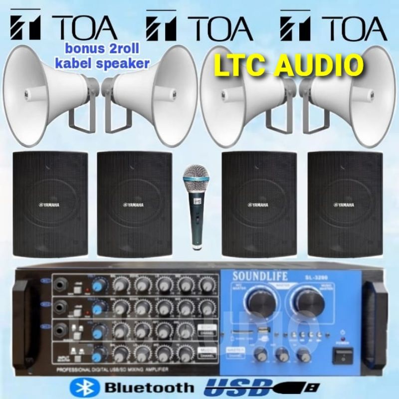 PAKET SOUND SYSTEM TOA MASJID &MUSHOLA UNTUK OUTDOOR-INDOOR (BERKAH 1)