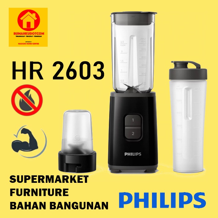 BLENDER PHILIPS - BLENDER BUAH - JUICER - BLENDER JUS - BLENDER MUTLIFUNGSI - BLENDER PORTABLE - HR 