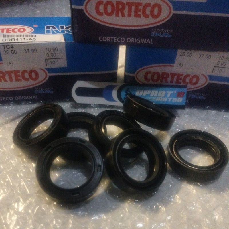 Seal sil Shock depan Grand Supra Mio Beat Vario 26-37-10,5 NOK CORTECO ASLI