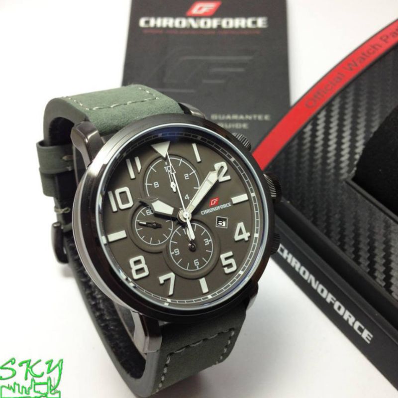 Jam Tangan Pria Chronoforce 5213 Leather Original
