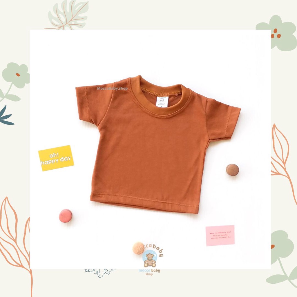 MBSS - BABY COTTON Basic Tee Earthone Series - Kaos Anak / Atasan Anak / Kaos Bayi / Atasan Bayi