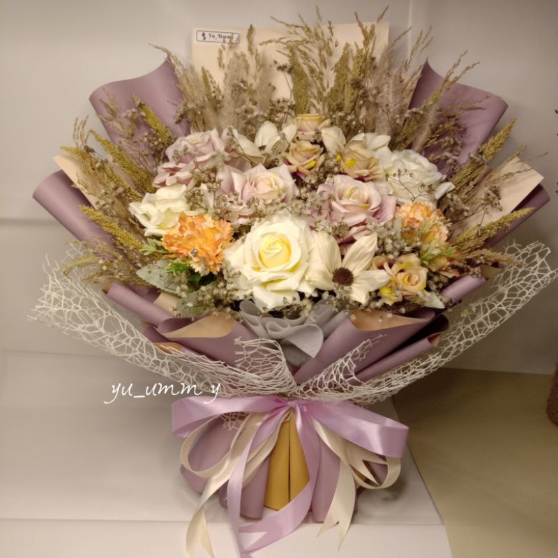 Large Bouquet graduation/Handbuket/bunga kering/Dekorasi Rustic/Hampers/Buket Wisuda/Handbuket prewe