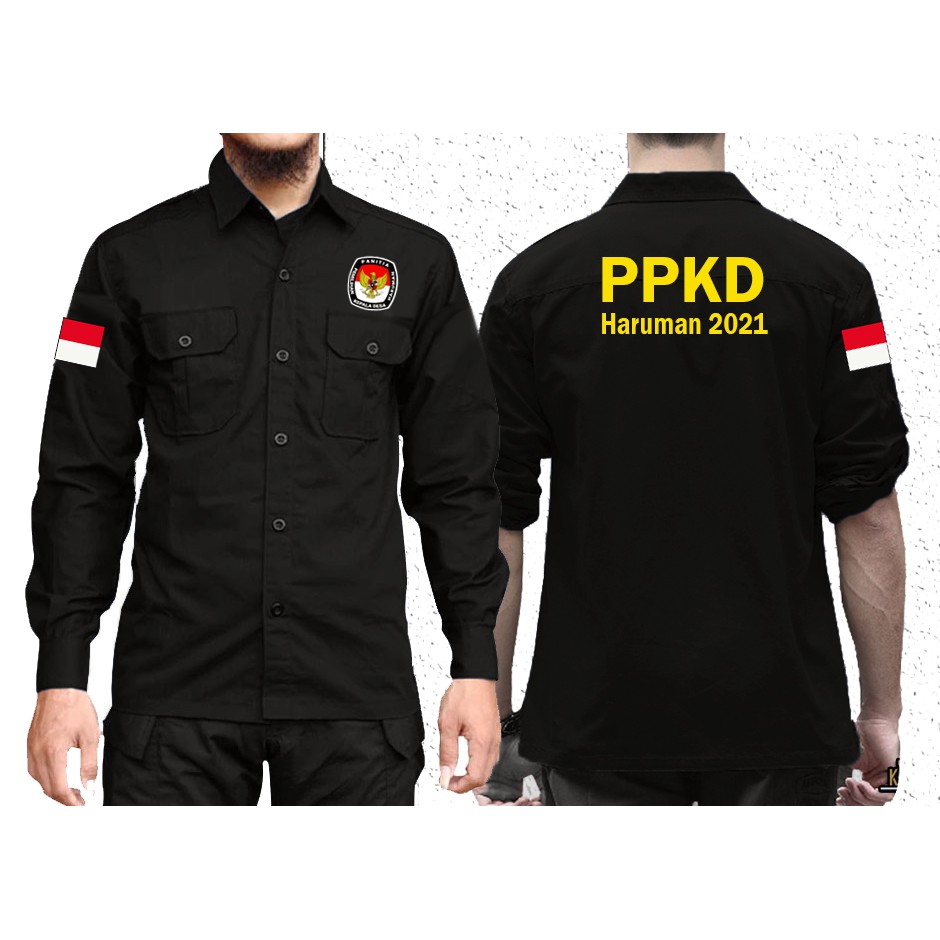 KEMEJA PRIA AMERICAN DRILL BEBAS CUSTOM BORDIR | KEMEJA LENGAN PANJANG COSTUM BORDIR | KEMEJA BORDIR