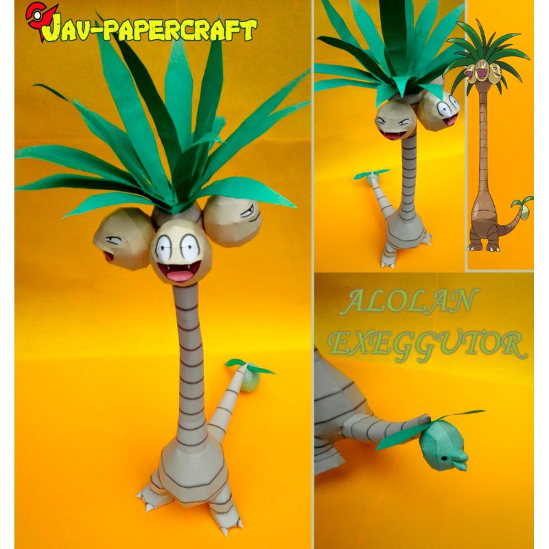 Pokemon Alolan Exeggutor Papercraft
