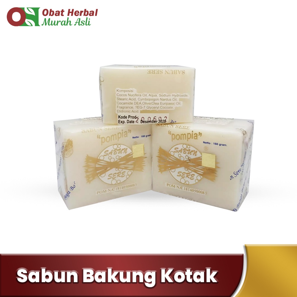 Sabun Herbal Sereh Pompia Bunga Bakung Kotak 160 gr