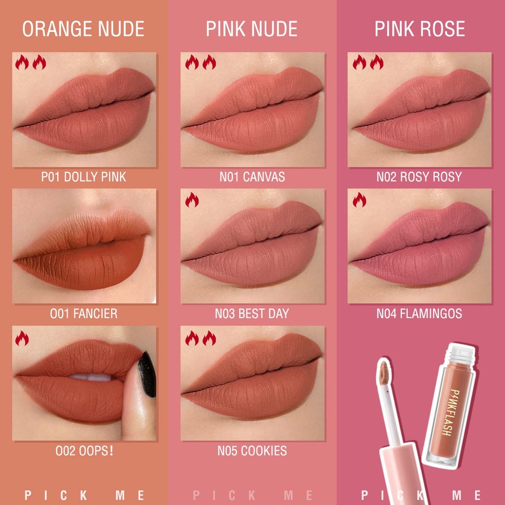 PINKFLASH Lasting Matte Lip cream I Lipcream I Pink Flash