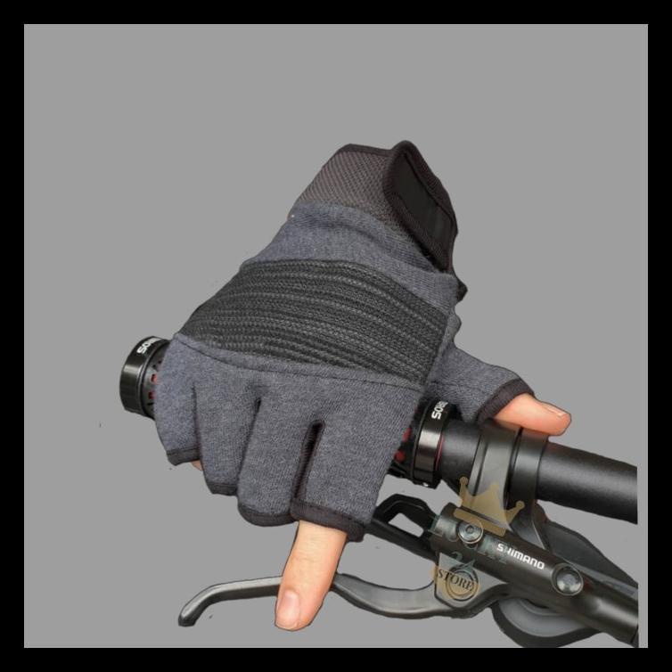 SARUNG TANGAN SEPEDA SETENGAH JARI ROADBIKE MTB ( NO ROCKBROS SHIMANO) BERKUALITAS