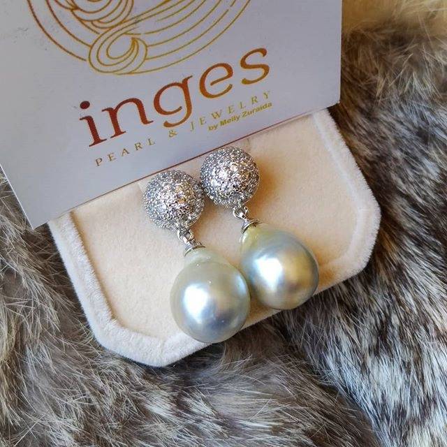 Anting Mutiara Baroque/Barok Air Laut