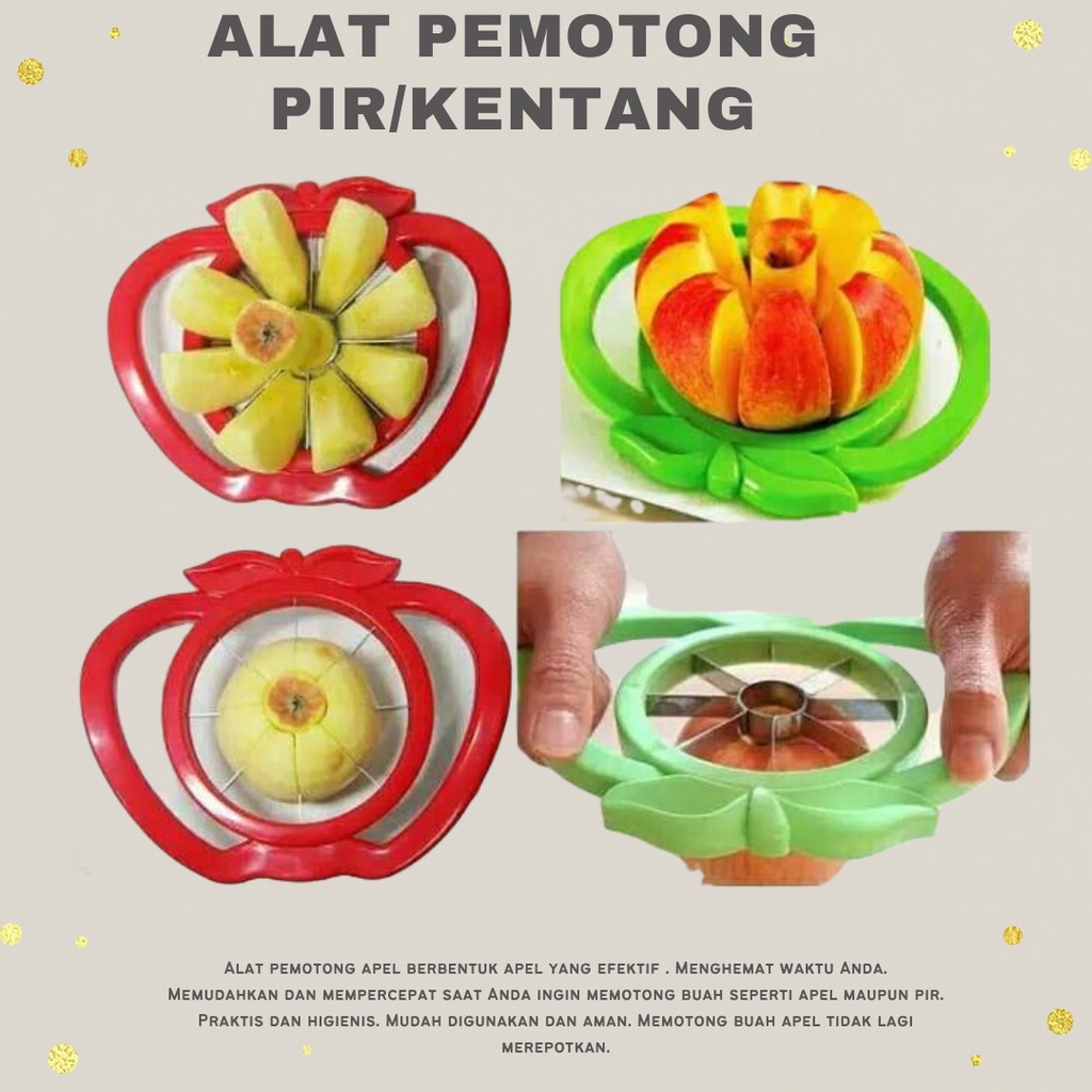 PROMO DISKON!! APPLE SLICER / APPLE CUTTER / ALAT POTONG APEL PRAKTIS MULTIFUNGSI