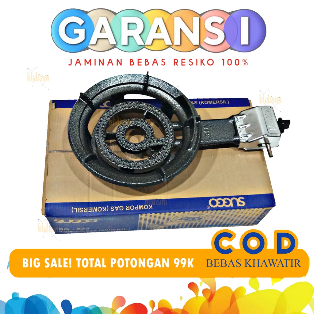 SUGGO Kompor Gas Cor 1 Tungku Komersial Api Seribu SG-833