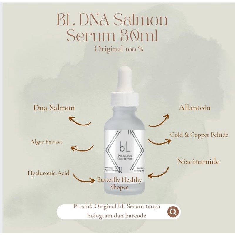 BL DNA salmon serum 30ml with 1500 ppm UNTUK SCAR FLEK PORI BESAR DAN ANTI AGEING