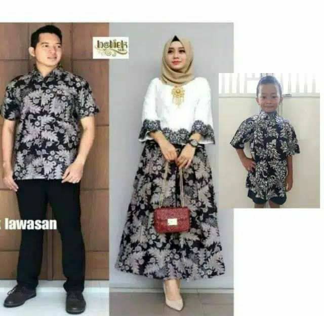 GROSIR COUPLE BATIK ARSILA KLOK LAWASAN ORI BATIK SETELAN BAJU BATIK COUPLE KELUARGA