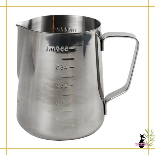 GELAS PITCHER KOPI MILK JUG 350 600 1000 ML LATTE ART GARIS UKUR SCALE STAINLESS STEEL ESPRESSO