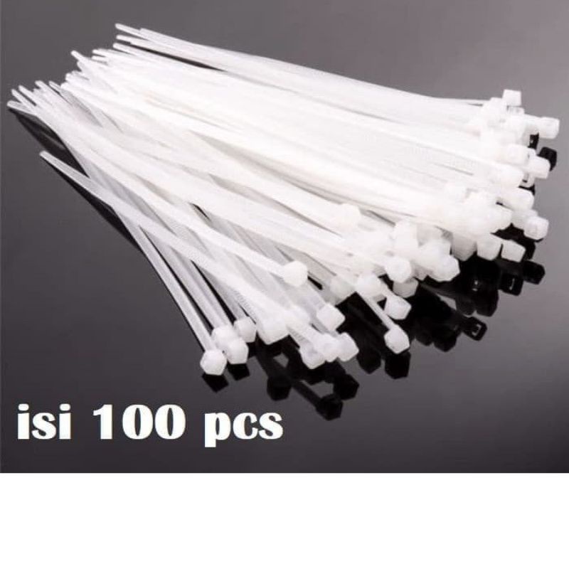 

[ISI 100 PCS] Kabel Ties 2,5x100 mm dan 2,5x150 mm 200mm Isi 100 Pcs - Kabel Pengikat Serut Serba Guna Tali Earphone Charger