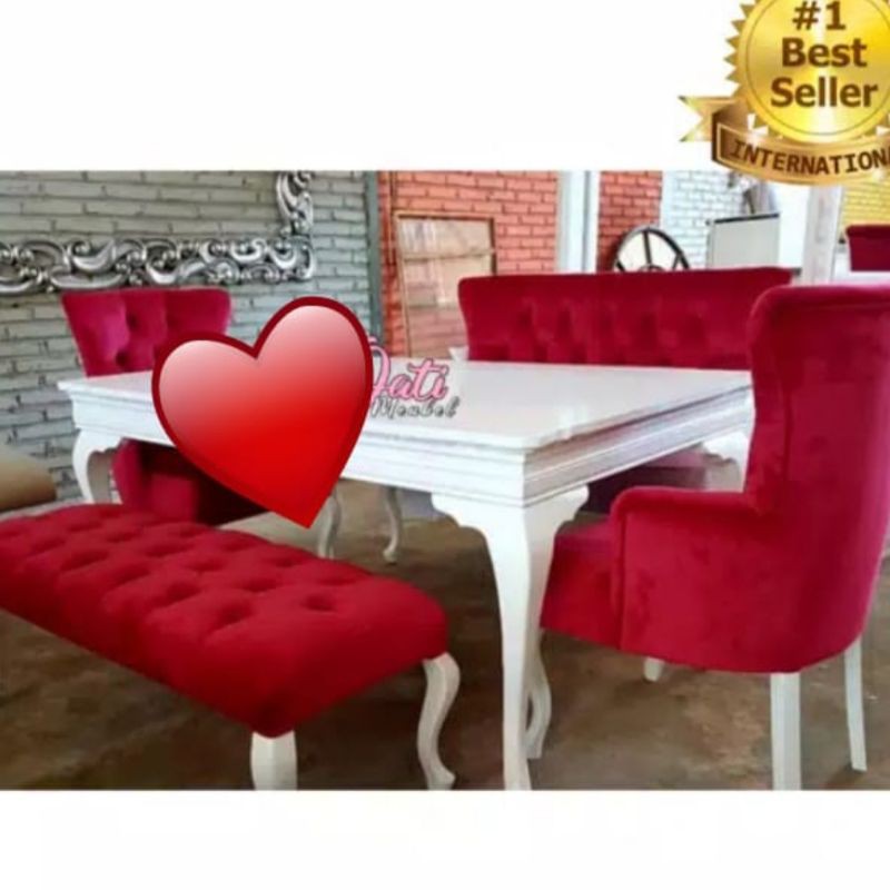Meja kursi makan sofa mebel jepara